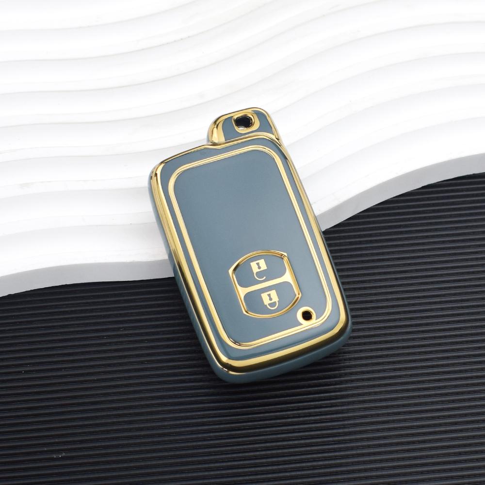 2 Buttons TPU Car Key Case Cover For Toyota Camry Crown Majesta Highlander Land Cruiser Prado Kluger Mark X Subaru Foreste XV