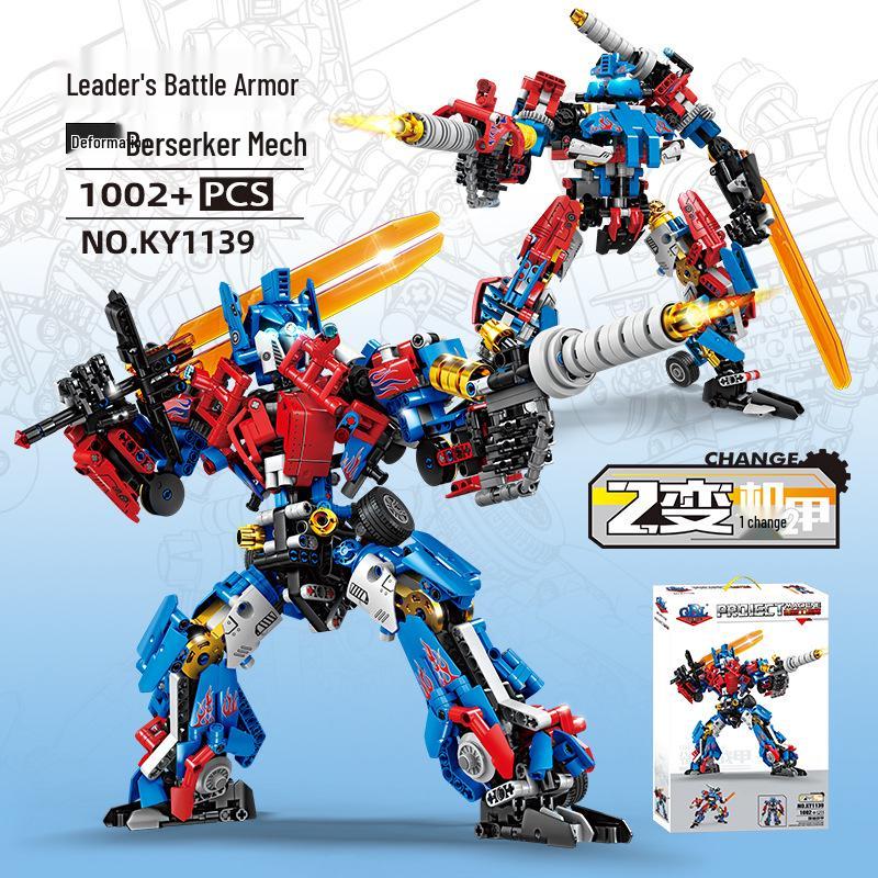 KaiZhi Pioneer Battle Armor 2-in-1 Robot Boy Building Blocks - Educational Toy & Children s Day Gift Box Size: 62*42*9 cm