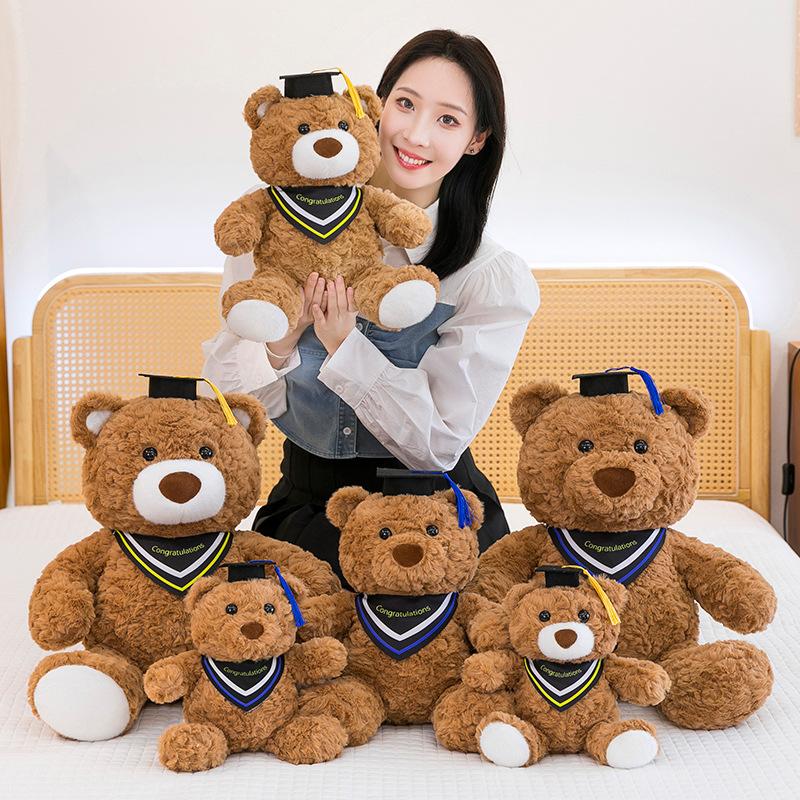 Graduation Doctor Bear Doll Plush Toy Bear Doll Girl Ragdoll Graduation Commemorative Gift