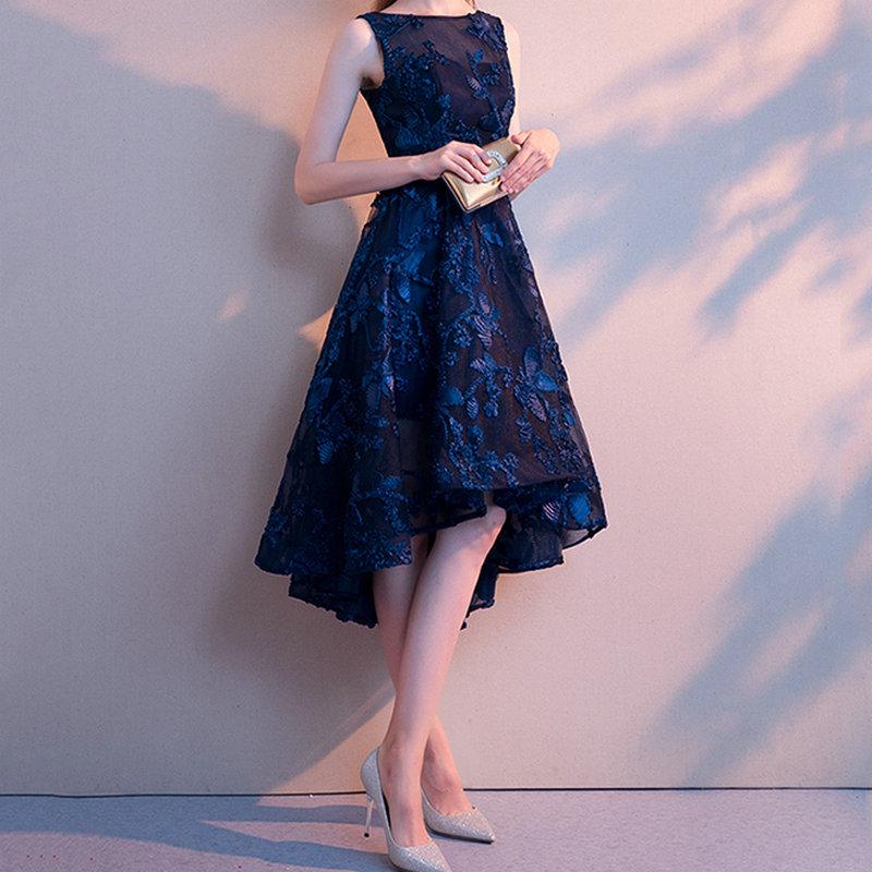 2026 Elegant Women's Banquet Gown: Short Front, Long Back - Perfect for Parties and Social Events
