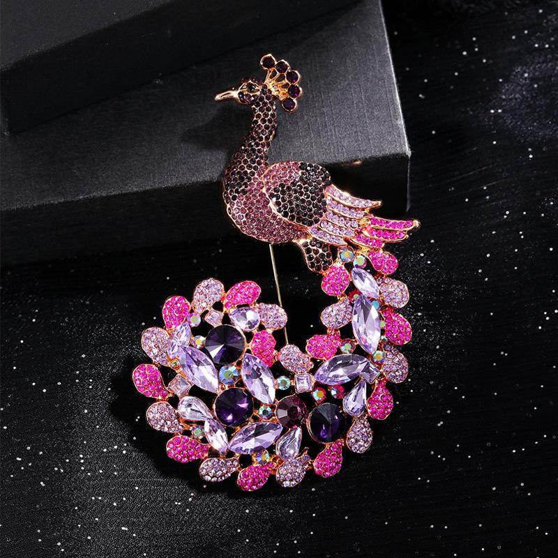 

Fashion Large Peacock Brooch Retro Premium Light Luxury Versatile Animal Brooch Pin Women s Clothing Accessories