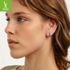 Creative Iris Cross Ear Buckle, Embossed Craft S925 Silver Fashion Earrings, One Piece Of Jewelry