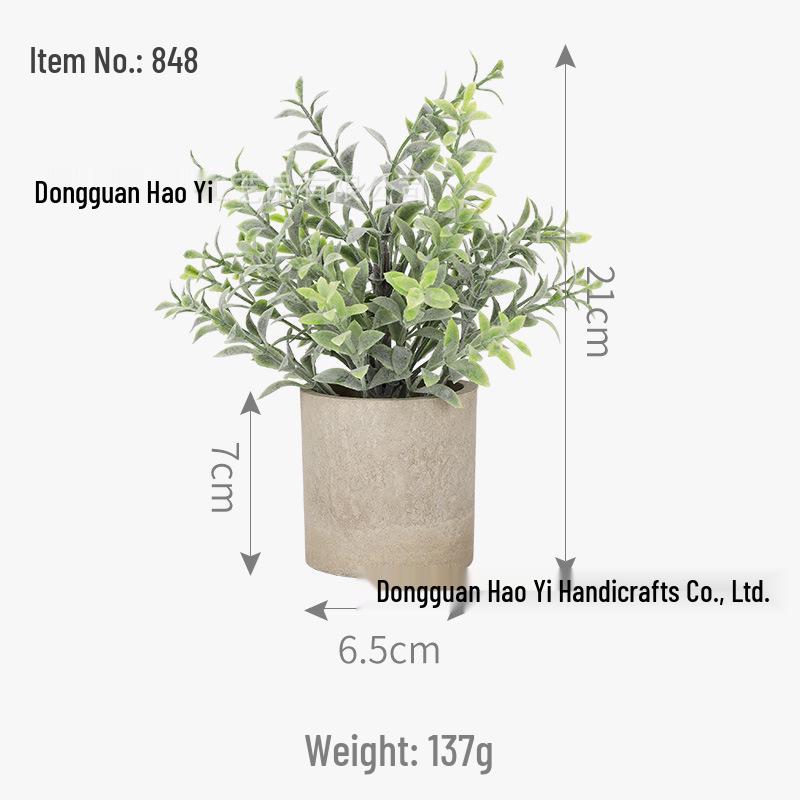 Artificial Bonsai Tree with Pot - Decorative Desktop Ornaments and Simulation Green Grass Ball for Office, Dining, or Cafe Decor.