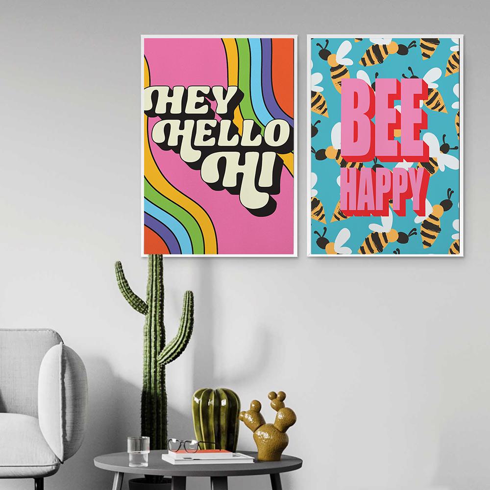 You Are Enough Colourful Quote Poster See Future Rainbow Illustration Print Wall Art Canvas Painting For Living Room Modern Home No Frame