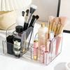 INS Style Desk Stationery Storage Box 3 Grids Pen Storage Box Durable Makeup Brushes Box
