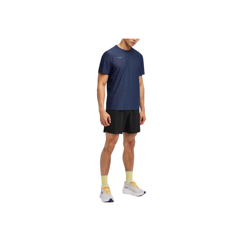 HOKA ONE ONE Comfortable Fashionable Minimalist Versatile Solid Color Short Sleeve T-Shirt Men tops 1175771-MDNB