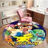 Pokemon Print Round Rug, Washable Floor Carpet, For Entryway Dorm Laundry Room Office Study, Home Decor Birthday Christmas Gift