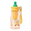 Water Cup with Soft Rubber Lanyard, Portable Leakproof Multi-Sealing Lid Water Bottle with Removable Tea Separator, Large Capacity Kids School Travel