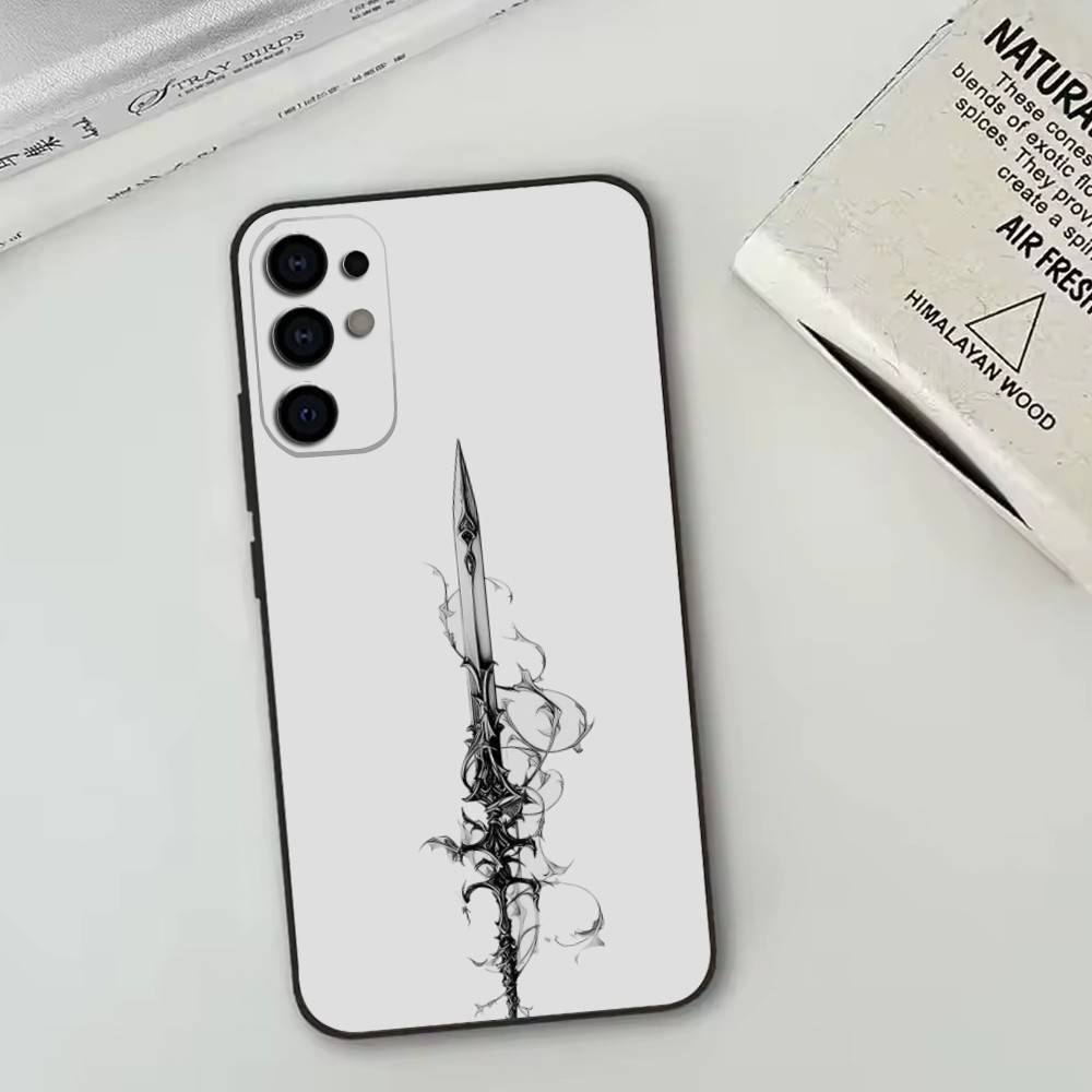 The Sword Creative Pattern   Phone Case For Samsung S25,S24,S21,S22,S23,S30,Ultra,S20,Plus,Fe,Lite,Note,10,Black Cover