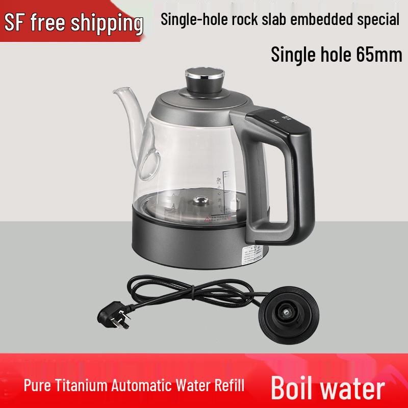 Pure Titanium Automatic Twin Inlet Hot Water Kettle for Tea Table Integration