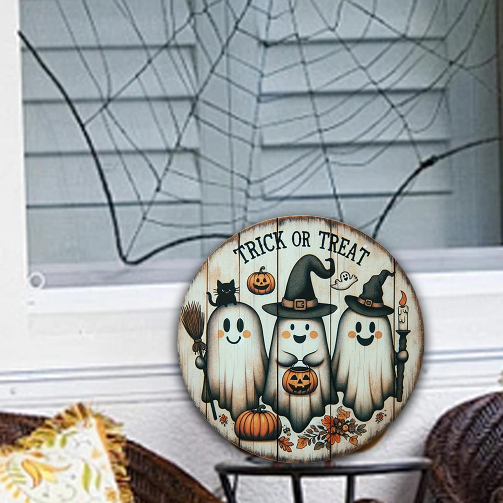 

Декор для входной двери, знак Хэллоуина, подвесное украшение, украшения, жуткий trick or treat