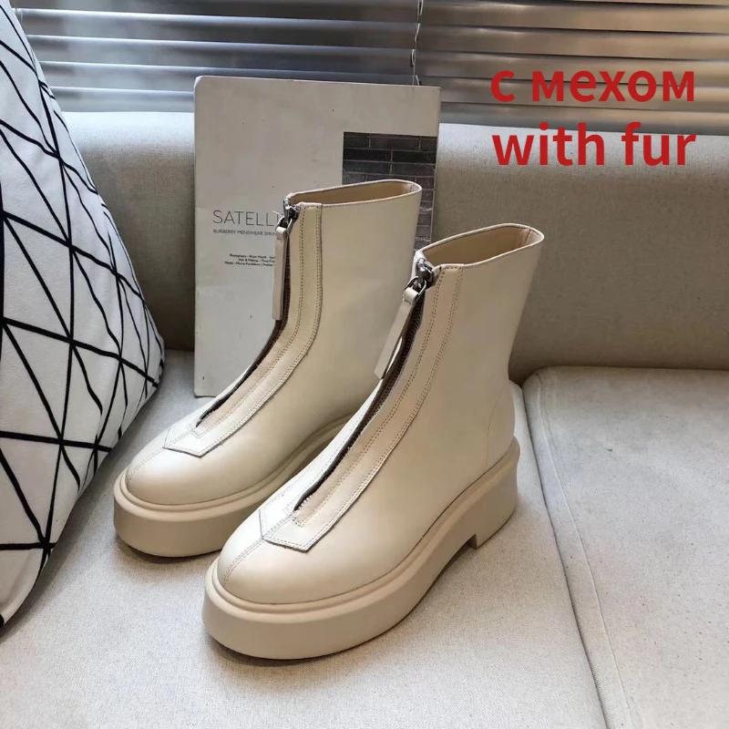 Dámské kotníkové boty 2025 Nová sada Nošení Zip Chelsea boty Silný podpatek Silná podrážka Krátké boty Podzimní a zimní obuv