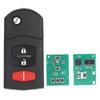 Leo For Mazda 2 3 5 6 8 CX-7 CX-9 MX-5 BGBX1T478SKE125-01 SKE126-01 CC43-67-5RYC Fob  Flip Remote Car Key 315/433Mhz 4D63 Chip