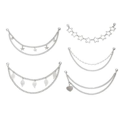 Set von 5 Modische Handtaschenketten Verstellbare Länge Kette Modisches Accessoire Multifunktionale Geldbörsenketten Legierung Textur