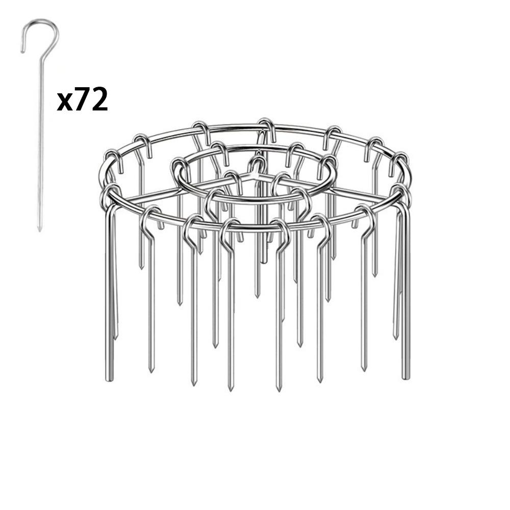 Portable Stainless Steel Air Fryer Grill Round with Grilled Skewers Hanging Skewers Rack Barbecue Grill for Home Kitchen Outdoor