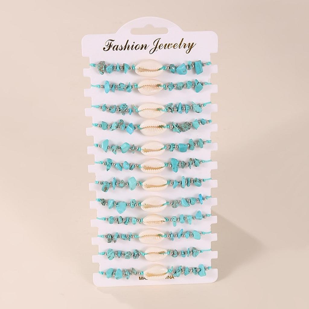 Set of 12 Unique Handmade Bracelet Soft Bracelet Fashion Wristband Woven Bracelet Alloy Texture for Various Occasions