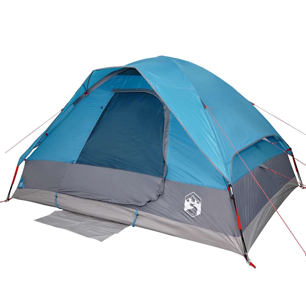 Dome Camping Tent for 2 Persons Blue Waterproof
