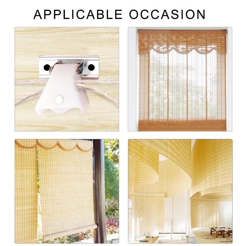 

6Pcs Drapery Hardware Easy Installation Small Cord Pulleys for Roman and Pleated Shades Versatile Use with Multiple Cord CHINA