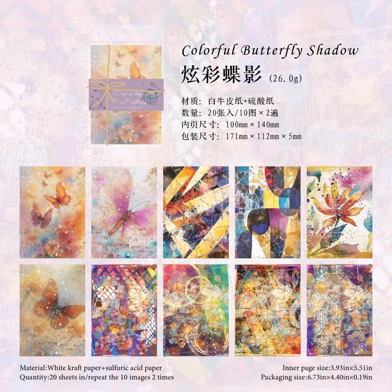 

20 pcs Vintage material Background paper Decorative Diary Album DIY Scrapbooking Journal handmade Craft Stationery Supplies