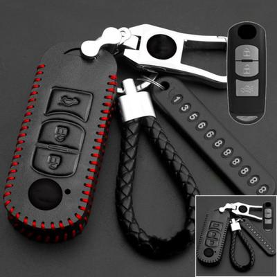 A+  Leather Car Key Fob Case Cover Bag For Mazda 2 3 5 6 CX-5 CX-3 CX-9 CX-7