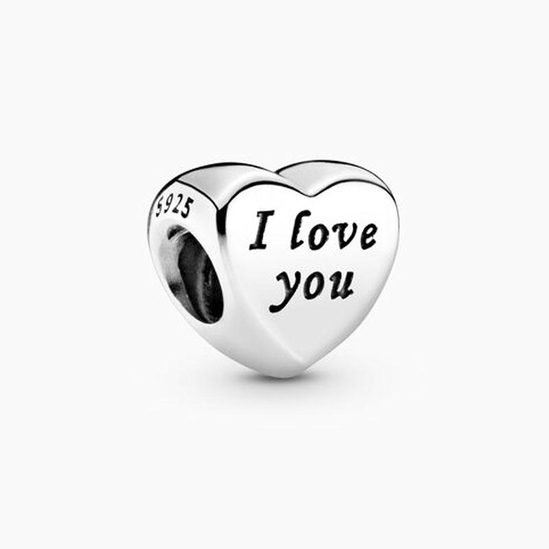 Fine Metal Accessory Love Series I Love You Sister Daughter Make your own Charm Pendant Fit European Bangle Necklace Elegant Fashion Beautiful Lovely