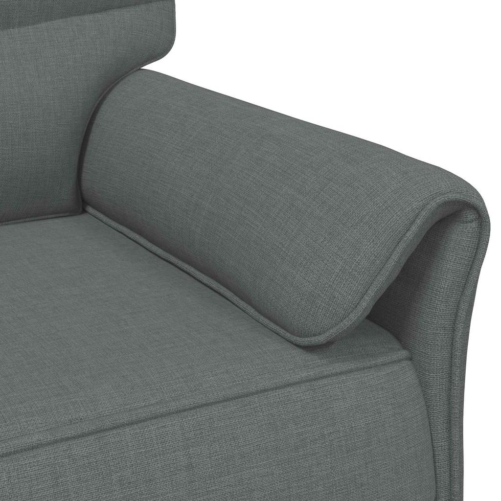 Sofa Set 2 pcs. Dark Grey Fabric