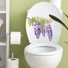 Painted Fresh Wisteria Flower Bathroom Toilet Decorative Wall Stickers
