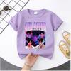 Summer Movie Soft Polyester KPop Demon Hunters Girl's T-Shirt Anime SAJA BOYS Short-sleeved Shirt Fashion Tee Parent-child Outfit