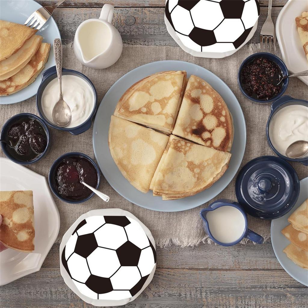 20PCS Soccer Ball Shaped Paper Napkins Party Supplies Disposable Tableware for Sports Events and Themed Celebrations