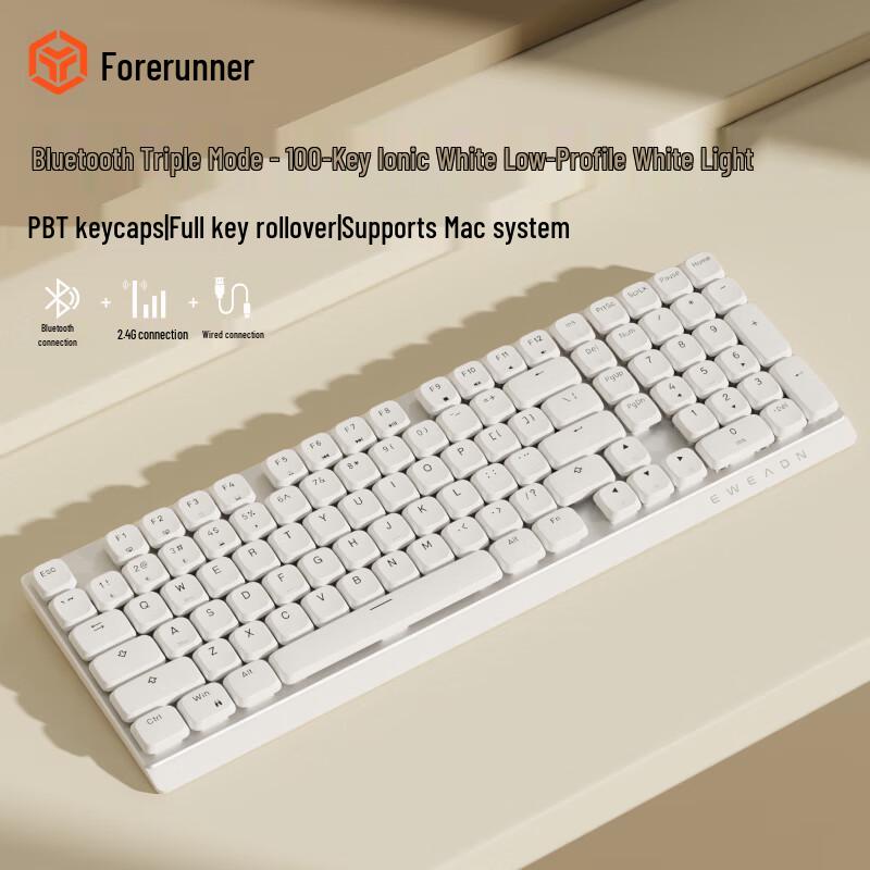 Slim Multi-Device Tri-Mode Low-Profile Mechanical Keyboard