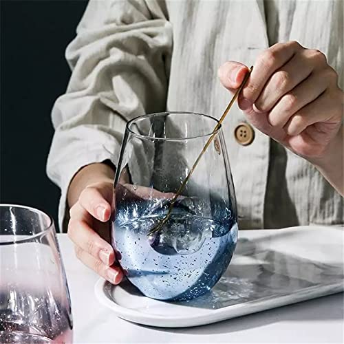 Set of 2 glitter coffee mugs, matching glass cups, pink and blue, perfect as a gift. 570ml.