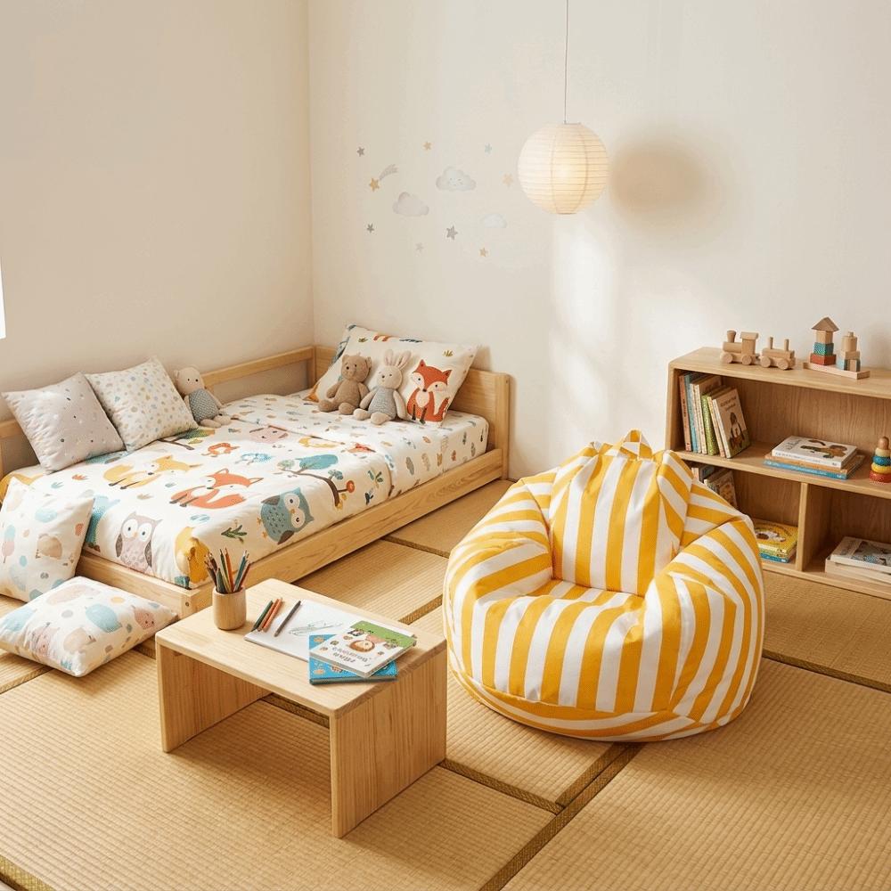 Waterproof Fabric Bean Bag Chair Sun Resistant Floor Cushion Comfortable Lazy Lounger Sofa Garden