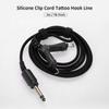 2m Tattoo Power Supply Silicone Clip Cord Tattoo Hook Line for Tattoo Machine (Black)