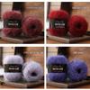2 Stück mehrfarbiges Alpaka-Mohair Gradient gefärbtes Mohair Handgestricktes mittelschweres Muster Babywolle Schal/Decke