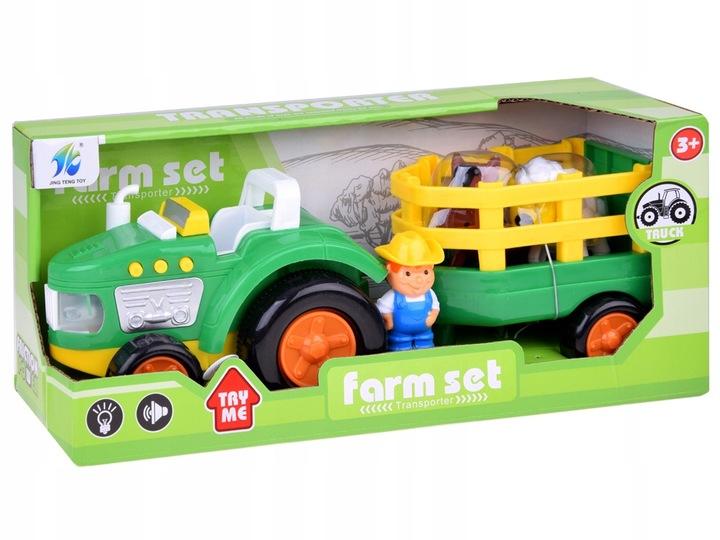 Traktor s přívěsem Farmář a zvířátka Zvuk + Světlo Za5390