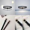 Stylish Adjustable Black Pu Belt For Women Perfect For Summer Fashion And Student Wear