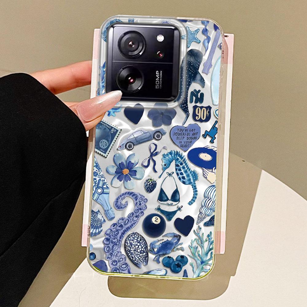 Summer Fruit Sun Face Water Texture Phone Case for Xiaomi 13T 14T 11 Lite Poco X5 M6 Pro X6 X3 Pro NFC C75 C71 C65 C61 M5S Cover