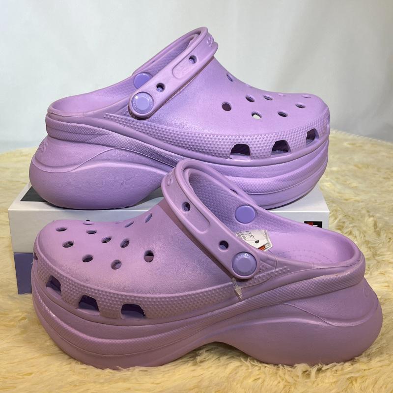 

Сандалии на платформе, женские летние сабо на толстой подошве из ЭВА, садовые туфли, женские удобные нескользящие пляжные сандалии 38EU/CN39 фиолетовый