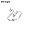 Adjustable Rotatable Bee Fox/Snake Knitting Loop Crochet Ring Yarn Guides Finger Wear Thimble Ring