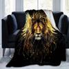 1pc Golden Winged Lion Blanket  Soft and Warm Home Decorative for All Seasons, Living Room, Travel, Camping, Car Blankets