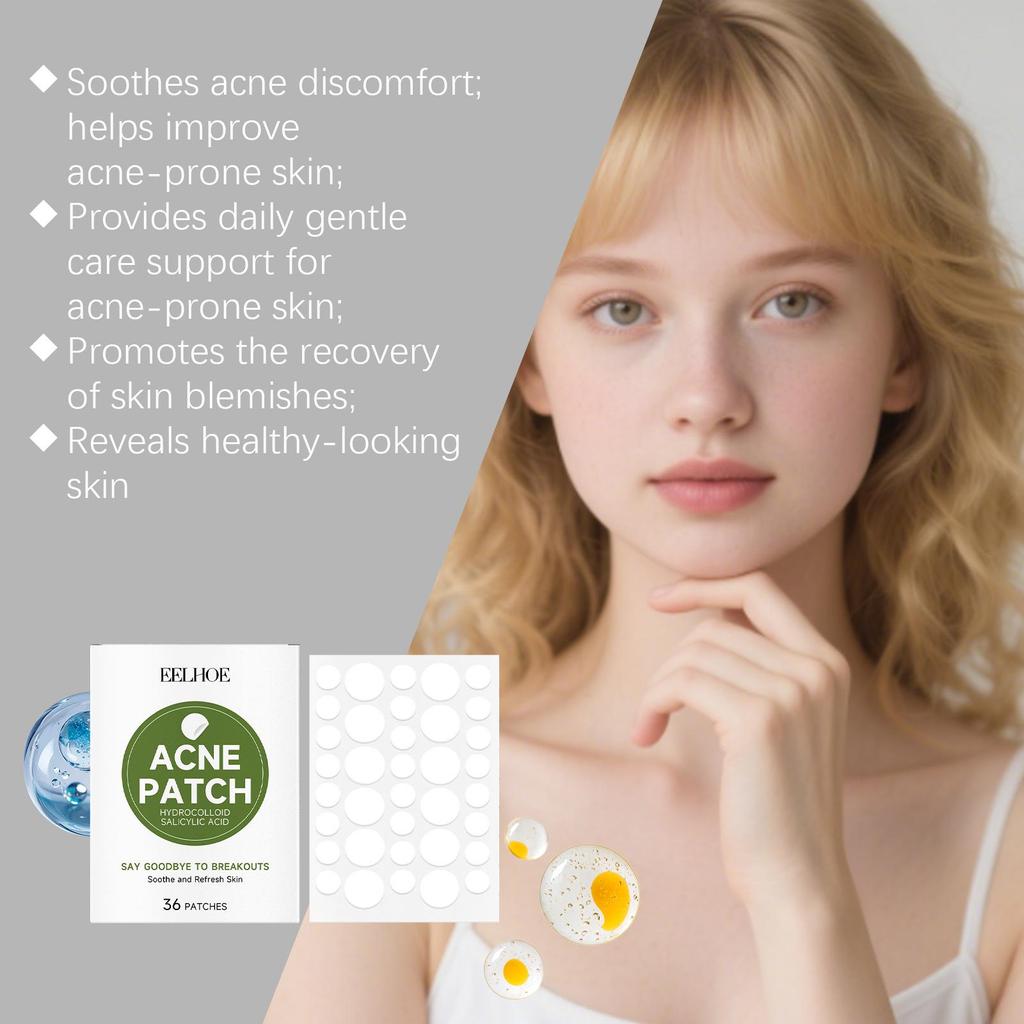 EELHOE Soothing Acne Patches: Gentle Blemish Repair for Uneven Skin.