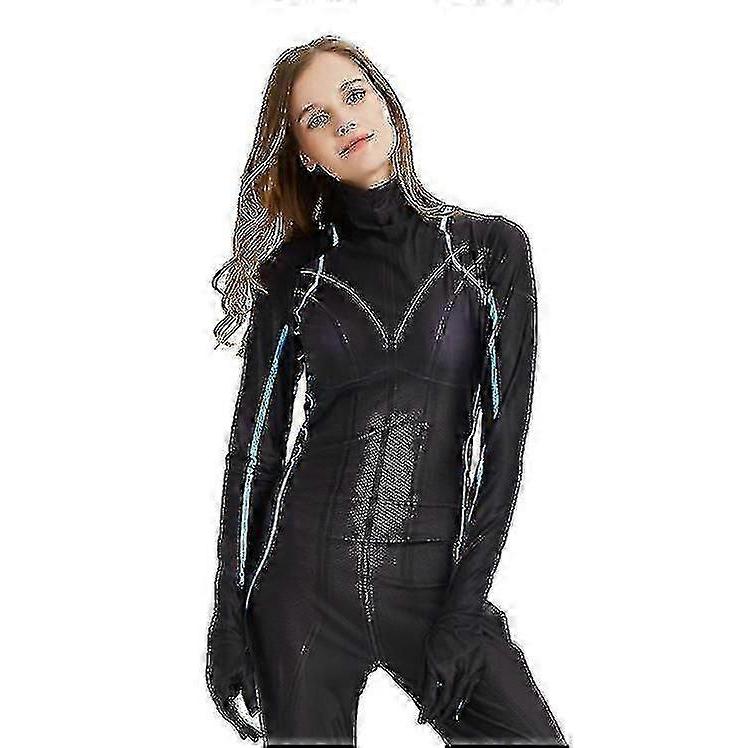 Black Widow Bodysuit Jumpsuit Costume Women_c