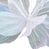 Silk Yarn Artificial Butterfly Giant Gauze Fake Butterfly Mesh Photography Props Mariage Decor for Wedding,Outdoor,Bedroom, White