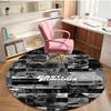 Fast & Furious Print Round Rug, Washable Floor Carpet, For Entryway Dorm Laundry Room Office Study, Home Decor Birthday Christmas Gift