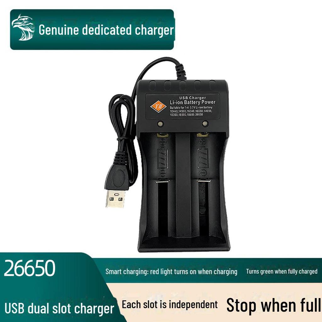 Smart Fast Charge 18650 Lithium Battery USB Charger with Flashlight, Multi-Slot Charging Box At 4.2V/3.7V