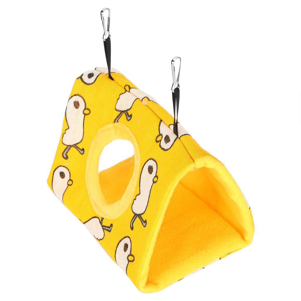 Papageien Hängematte Haustier Vogel Hängendes Schlafbett Warmer Flanell Spielhöhle Haus mit Loch(L Ente