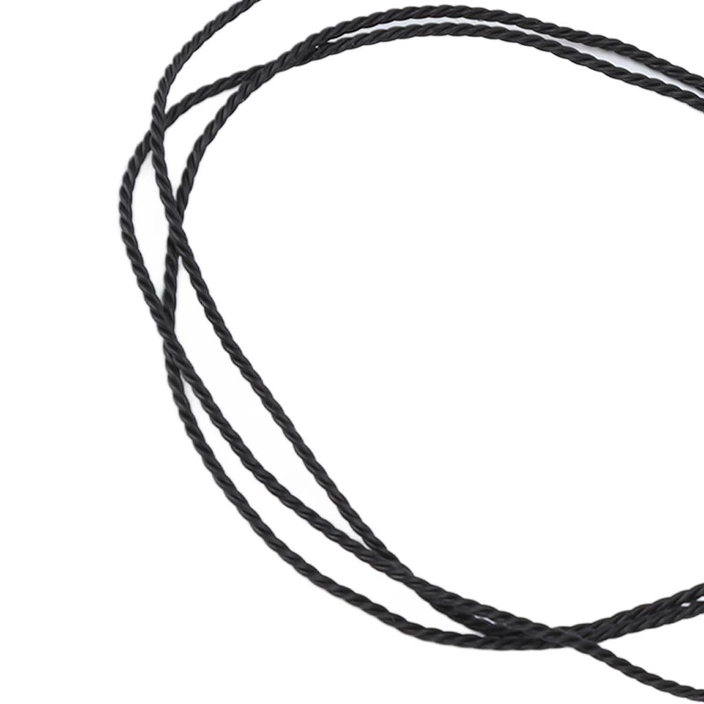 10 Stück Hörgerätekabel Dreiadriges Kopfhörerkabel Gedrehtes Seil Ersatzempfängerkabel Schwarz