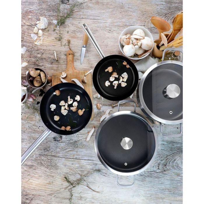 Batterie de Cuisine à Induction 6 Pièces Antiadhésif sans PFOA Design Vintage Magefesa Ares Noir