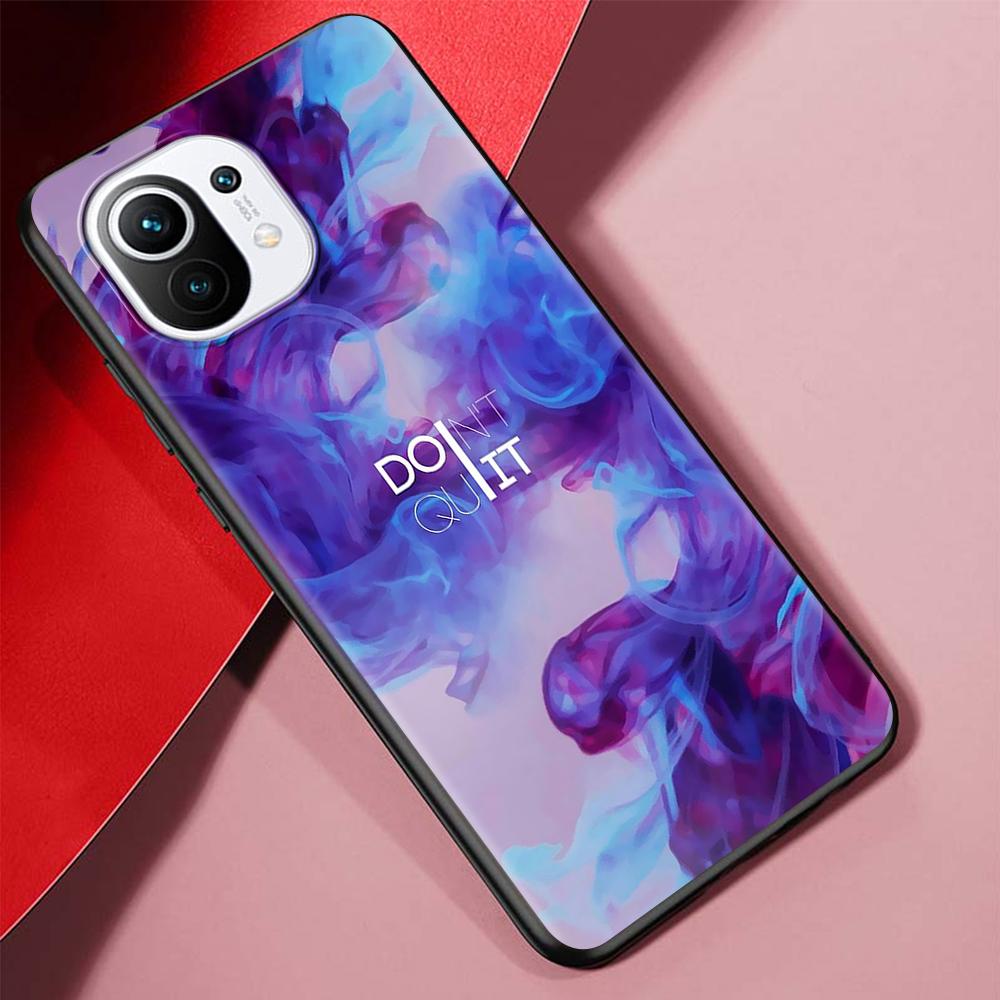 Inspirational Humor Quotes Case for Xiaomi Mi 11 Ultra 11T 10T 9T Pro Note 10 A2 9 8 Lite A3 CC9E 10S CC9 Black Soft Phone Cover