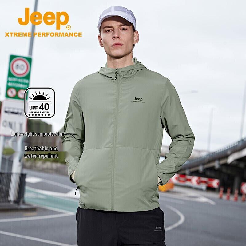 Jeep Men's Lightweight UPF40+ Outdoor Sun Protection Jacket